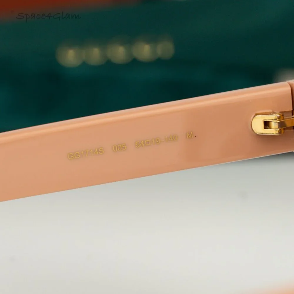 NEW Gucci GG1714S 005 Cloud Rose Pink Brown Gradient Women Square Sunglasses - Picture 5 of 7